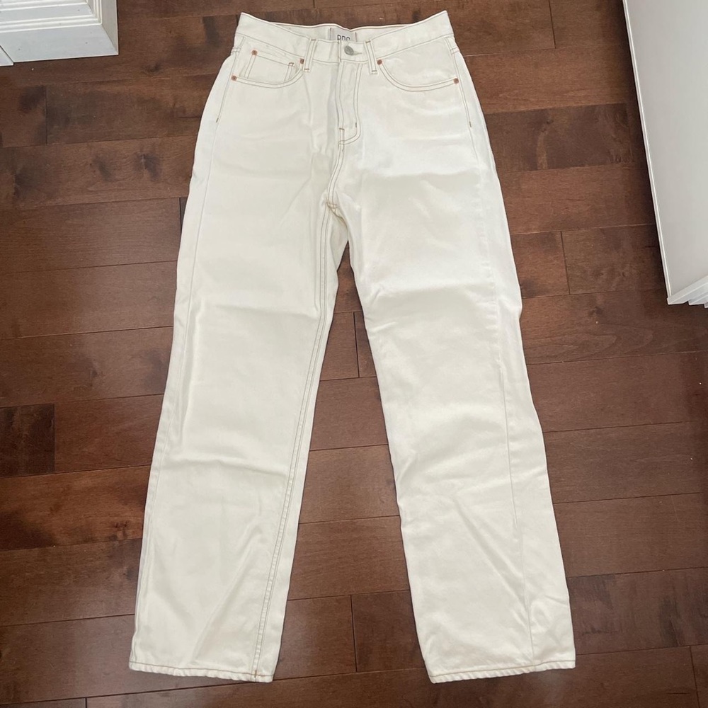 BDG cowboy jean - cream with beige stitching